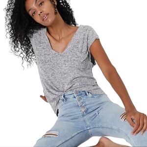 Free People We the Free Courtney Hacci Green Muscle Tee sz L